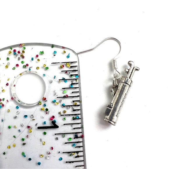 Golfer Earrings - Picture 3 of 3